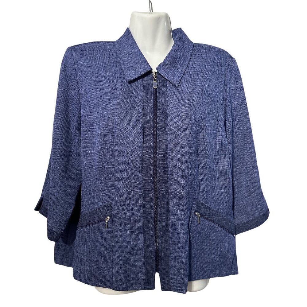 Bellessa Blue Zip Up Jacket size 14 🖤